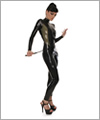 07006 Latex catsuit, two-coloured design