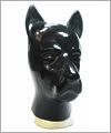 40532 Anatomical latex dog mask with lace back