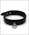 43529 Latex slave collar with ring, 3 cm wide, lockable