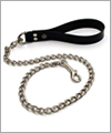 43913 Latex leash with solid metal chain