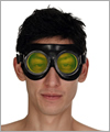 40904 Rubber safety goggles, fluorescent yellow lenses