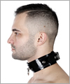 43532 Latex slave collar with ring, 5 cm wide