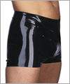 21046 Latex Shorts with a flat front