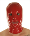 40003 Latex Maske, Reiverschluss hinten, 0,60 mm, rot