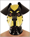 40573 Dog mask, detachable snout, floppy ears, black/yellow