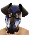 40573 Dog mask, detachable snout, floppy ears, black/blue