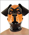 40573 Dog mask, detachable snout, floppy ears, black/orange