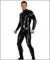 26009 Latex catsuit with codpiece, front zip