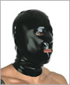 40003 Latex Maske, Reiverschluss hinten, 0,60 mm, schwarz