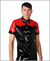 24041 Slim fit shirt with short sleeves, two-coloured