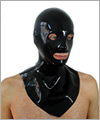 40564 Collared latex mask, open